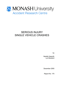 SERIOUS INJURY SINGLE VEHICLE CRASHES  by