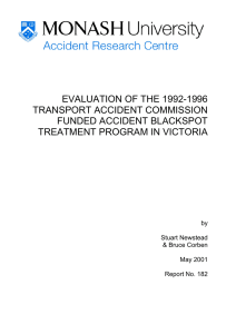 EVALUATION OF THE 1992-1996 TRANSPORT ACCIDENT COMMISSION FUNDED ACCIDENT BLACKSPOT