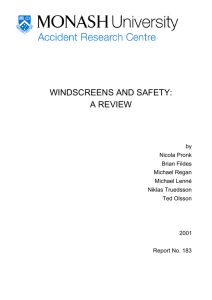 WINDSCREENS AND SAFETY: A REVIEW by Nicola Pronk