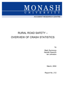RURAL ROAD SAFETY – OVERVIEW OF CRASH STATISTICS by Mark Symmons