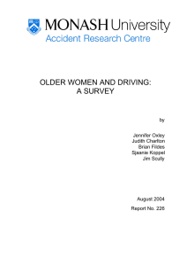 OLDER WOMEN AND DRIVING: A SURVEY by