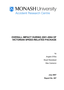 OVERALL IMPACT DURING 2001-2004 OF VICTORIAN SPEED-RELATED PACKAGE by