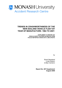 TRENDS IN CRASHWORTHINESS OF THE NEW ZEALAND VEHICLE FLEET BY