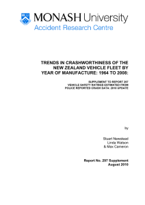 TRENDS IN CRASHWORTHINESS OF THE NEW ZEALAND VEHICLE FLEET BY