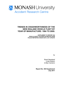 TRENDS IN CRASHWORTHINESS OF THE NEW ZEALAND VEHICLE FLEET BY