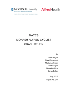 MACCS MONASH ALFRED CYCLIST CRASH STUDY