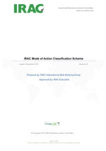 IRAC Mode of Action Classification Scheme