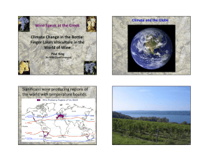 Climate Change in the Bottle: Finger Lakes Viticulture in the  World of Wine Wine Speak at the Creek