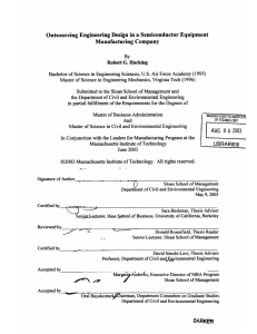 Outsourcing  Engineering Design  in  a Semiconductor ... Manufacturing Company