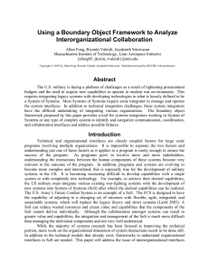 Using a Boundary Object Framework to Analyze Interorganizational Collaboration