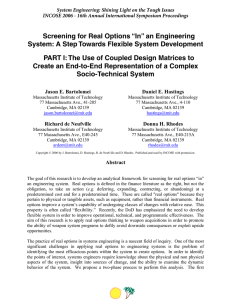 System Engineering: Shining Light on the Tough Issues