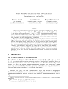 Noise stability of functions with low influences: invariance and optimality