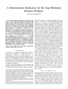 A Deterministic Reduction for the Gap Minimum Distance Problem