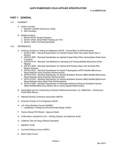 GAF® RUBEROID® COLD APPLIED SPECIFICATION PART 1  GENERAL