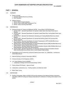 GAF® RUBEROID® HOT MOPPED APPLIED SPECIFICATION PART 1  GENERAL