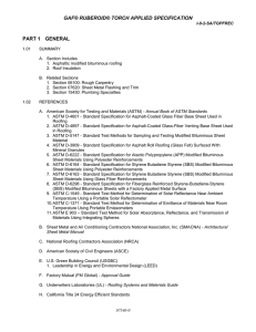 GAF® RUBEROID® TORCH APPLIED SPECIFICATION PART 1  GENERAL