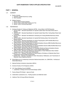 GAF® RUBEROID® TORCH APPLIED SPECIFICATION PART 1  GENERAL