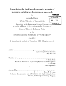 Quantifying  the  health  and  economic ... mercury:  an  integrated  assessment  approach