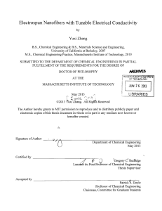 Electrospun Nanofibers  with  Tunable  Electrical  Conductivity LIBRARIES