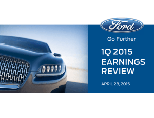 1Q 2015 EARNINGS REVIEW Go Further