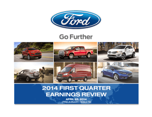 2014 FIRST QUARTER EARNINGS REVIEW APRIL 25, 2014 (PRELIMINARY RESULTS)