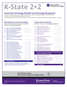 K-State 2+2 Automotive Technology GM/ASEP and Technology Management