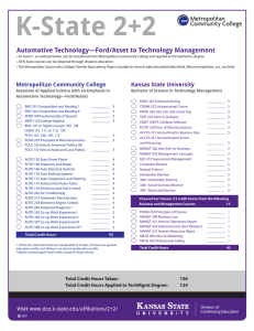 K-State 2+2 Automotive Technology—Ford/Asset to Technology Management