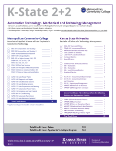 K-State 2+2 Automotive Technology - Mechanical and Technology Management