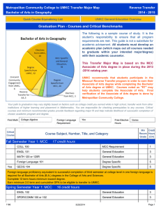Metropolitan Community College to UMKC Transfer Major Map Reverse Transfer
