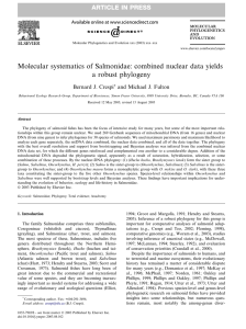 Molecular systematics of Salmonidae: combined nuclear data yields a robust phylogeny