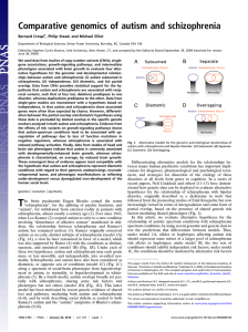 Comparative genomics of autism and schizophrenia Bernard Crespi