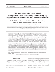 Site specialists, diet generalists? Isotopic variation, site fidelity, and foraging by