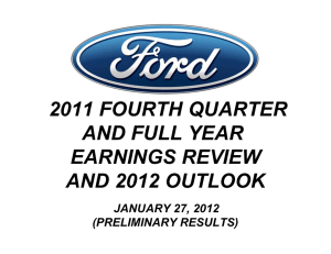 2011 FOURTH QUARTER AND FULL YEAR EARNINGS REVIEW AND 2012 OUTLOOK