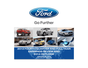 2013 THIRD QUARTER EARNINGS REVIEW 2013 FOURTH QUARTER AND FULL YEAR