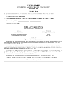 UNITED STATES SECURITIES AND EXCHANGE COMMISSION FORM 10-Q