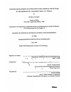 DEVELOPMENT  IN SUPERCONDUCTING Emiliano  Cecchetti Laurea  in Fisica 1996