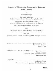 Aspects  of  Riemannian  Geometry  in ... Field  Theories Ricardo  Schiappa by