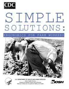 SIMPLE : S O LUTIONS ERGONOMICS FOR FARM WORKERS