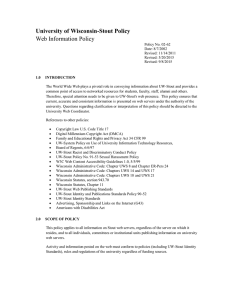 University of Wisconsin-Stout Policy Web Information Policy