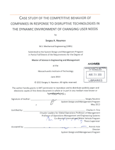 CASE  STUDY  OF  THE  COMPETITIVE ... COMPANIES  IN  RESPONSE  TO  DISRUPTIVE ...