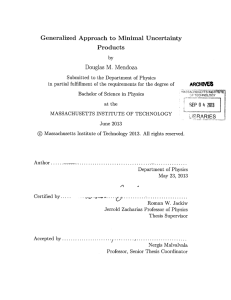 Generalized  Approach  to  Minimal  Uncertainty Products