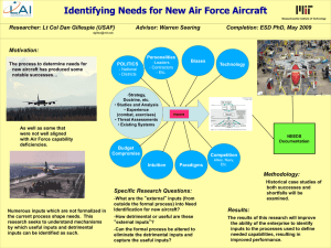 Identifying Needs for New Air Force Aircraft