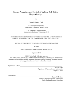 Human Perception and Control of Vehicle Roll Tilt in Hyper-Gravity