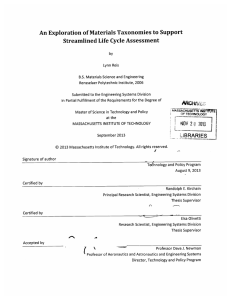 An  Exploration of Materials Taxonomies  to Support