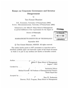 Essays  on  Corporate  Governance  and ... Disagreement Tara  Kumari  Bhandari