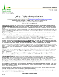 Military / VA Benefits Counseling Form