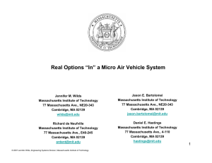 Real Options “In” a Micro Air Vehicle System