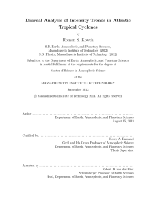 Diurnal Analysis of Intensity Trends in Atlantic Tropical Cyclones Roman S. Kowch