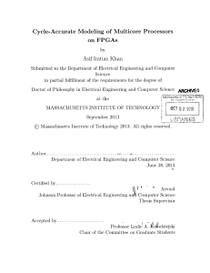 Cycle-Accurate  Modeling  of  Multicore  Processors