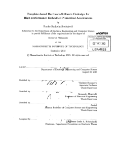 ARtCHIVE! Template-based  Hardware-Software  Codesign  for